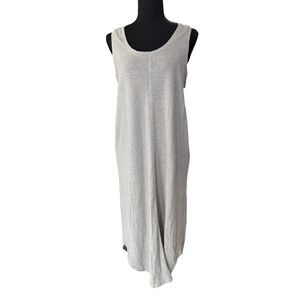 Prana Sleeveless Knit Midi Dress Womens S Light Gray Minimalist Capsule Boho